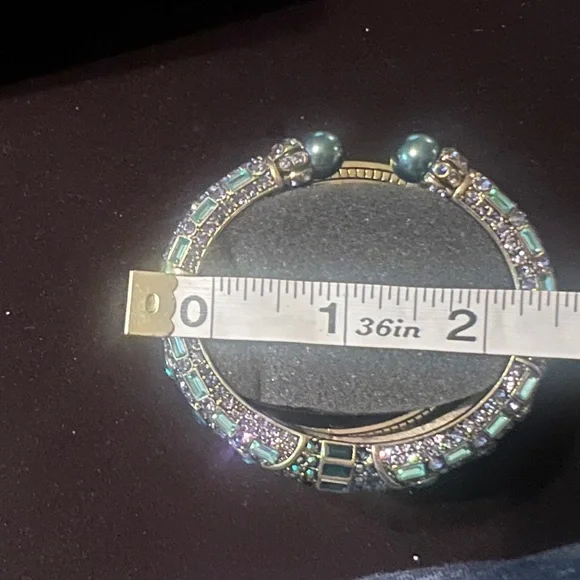 Heidi Daus "Everyday Elegance" 3-piece Crystal Bangle Bracelet Set M/L blues NIB - Picture 6 of 8